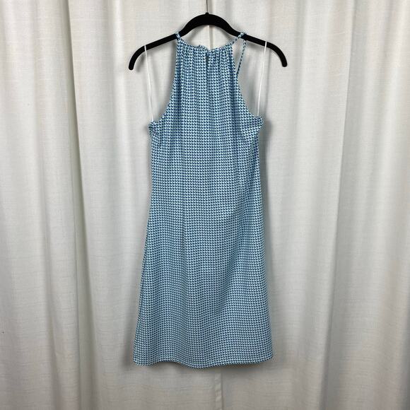 J.McLaughlin Blue&White Print Maria Catalina Cloth Sleeveless Dress Sz.M - Picture 8 of 12